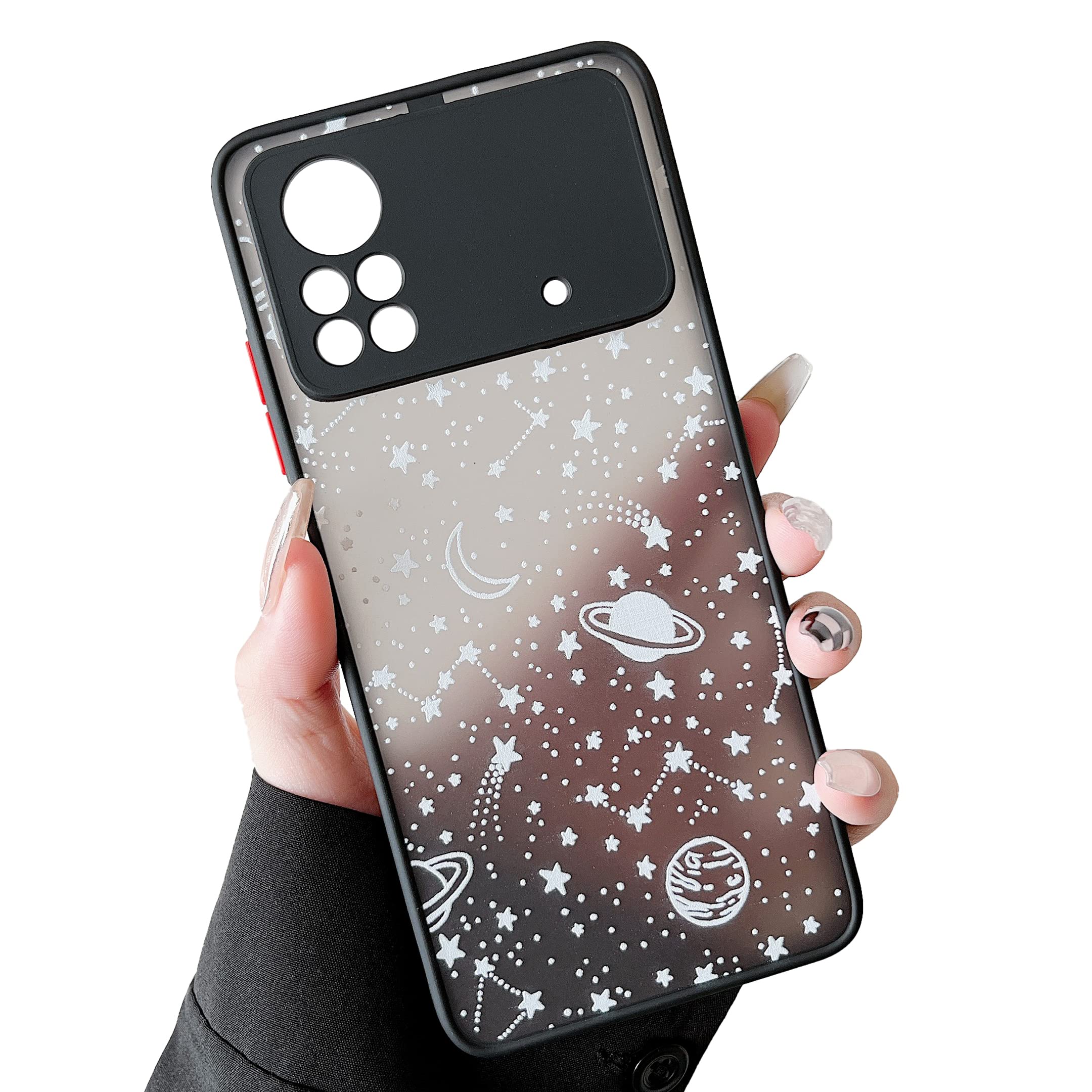 ZTOFERA Handyhülle Für Xiaomi Redmi Note 10 Pro – Mit Planet & Stern Motiv, Matt, PC + Silikon