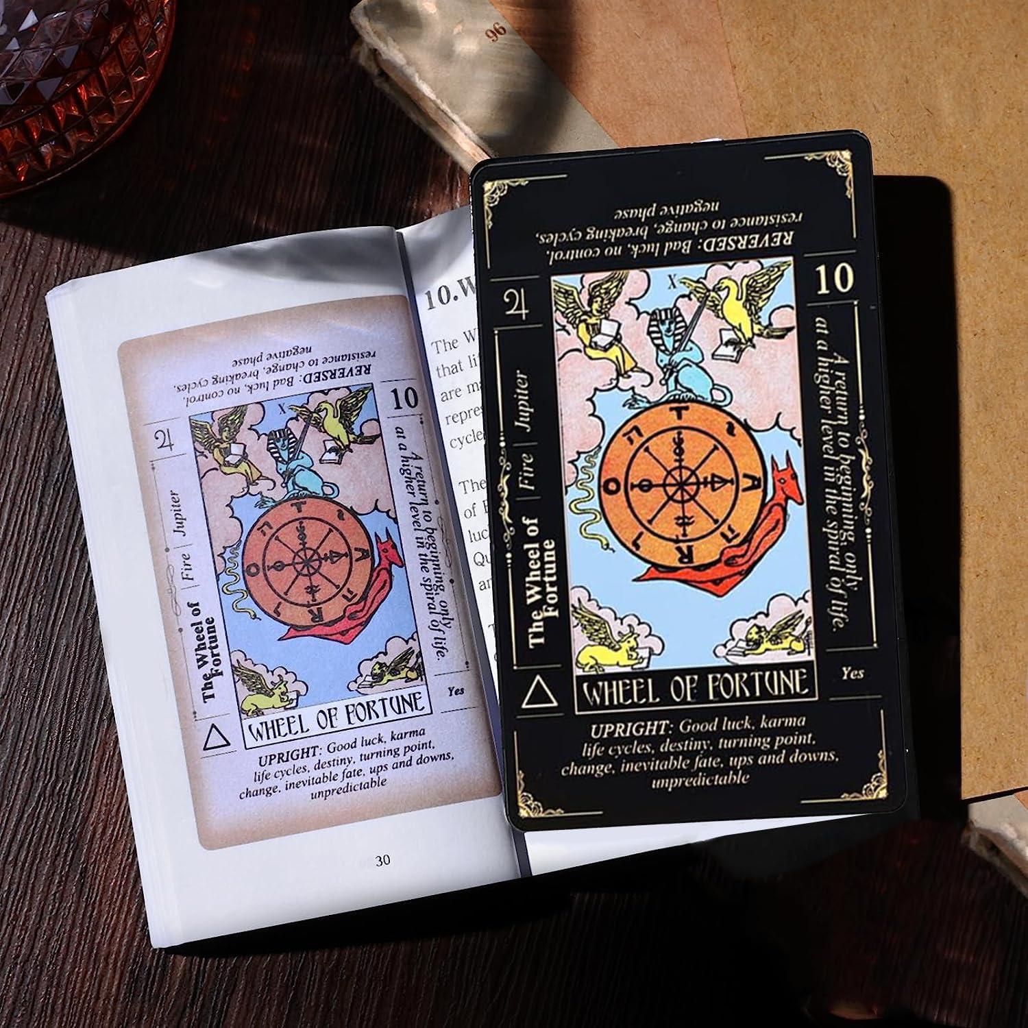 SUNHHX Tarot Cards Set, Tarot Cards for Beginners with Meanings on Them
