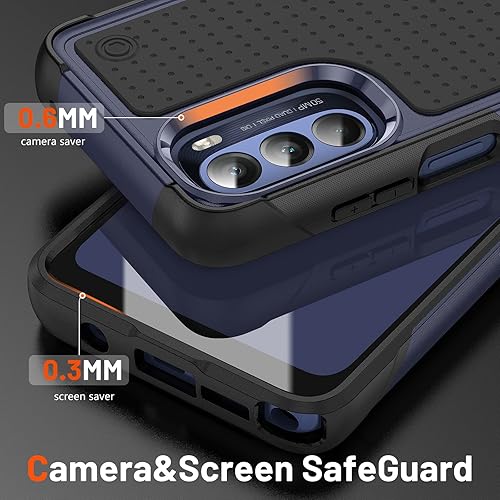 Miniatura 4 de Jeylly Funda para Moto G Stylus 5G 2022 con protectores de pantalla, doble capa a prueba de caídas, TPU duro carcasa trasera resistente resistente a