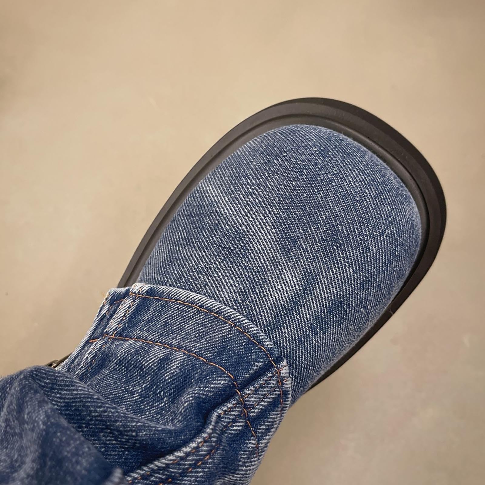 Stivali da motociclista da donna con tacco a blocco, con fibbie, plateau anteriore, stivaletti da cowboy, eleganti stivali da cowboy western, con chiusura lampo, stile retrò, da donna