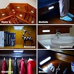 STAR-SPANGLED 3 Pack 7 inch Motion Sensor Lights Indoor AAA Battery Operated, Stick on LED Light for Closet, Stairs, Under Cabinet, Cool White