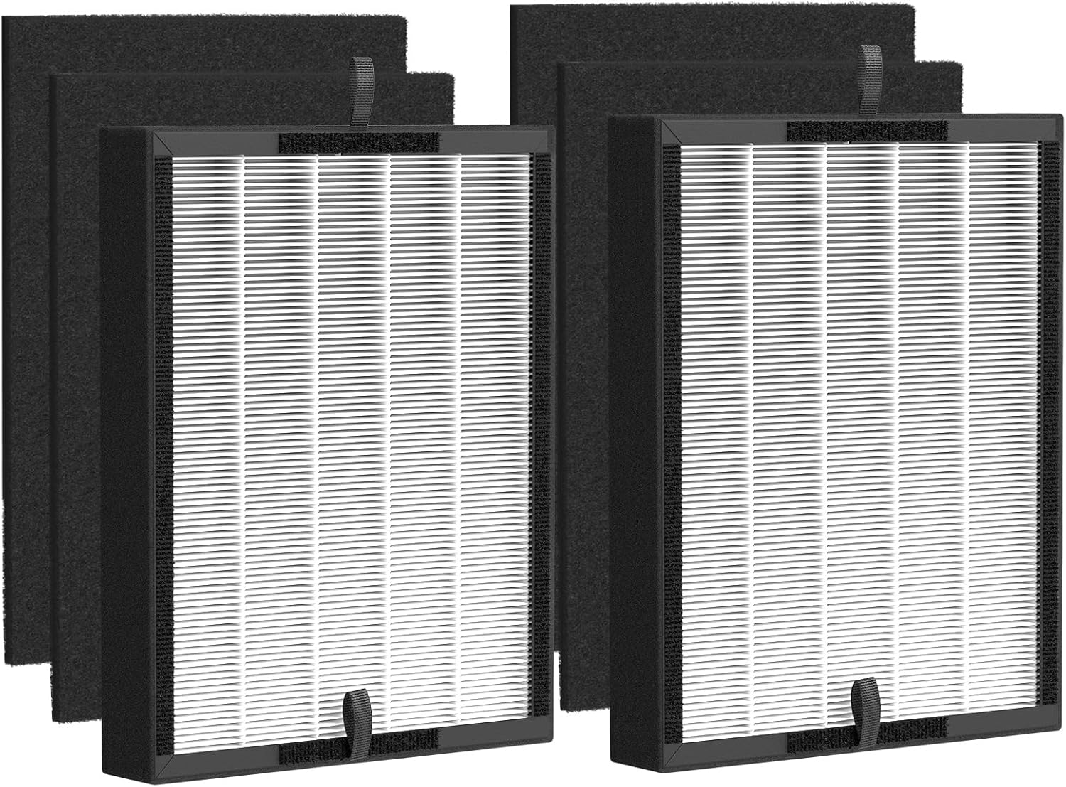 45i Replacement Filter Compatible with A-len BreatheSm-art Flex Bh400 & 45i Pure Air Purifier, Compared # B4-Fresh/FL40-Silver-Carbon, 2 Pack 3-in-1 HEPA Filter + 4 Pcs Activated Carbon Pre Filter