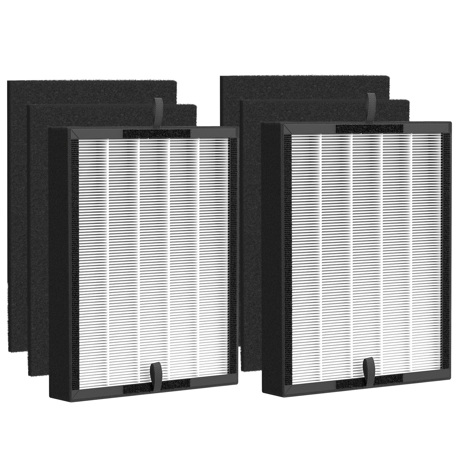 45i Replacement Filter Compatible with A-len BreatheSm-art Flex Bh400 & 45i Pure Air Purifier, Compared # B4-Fresh/FL40-Silver-Carbon, 2 Pack 3-in-1 HEPA Filter + 4 Pcs Activated Carbon Pre Filter