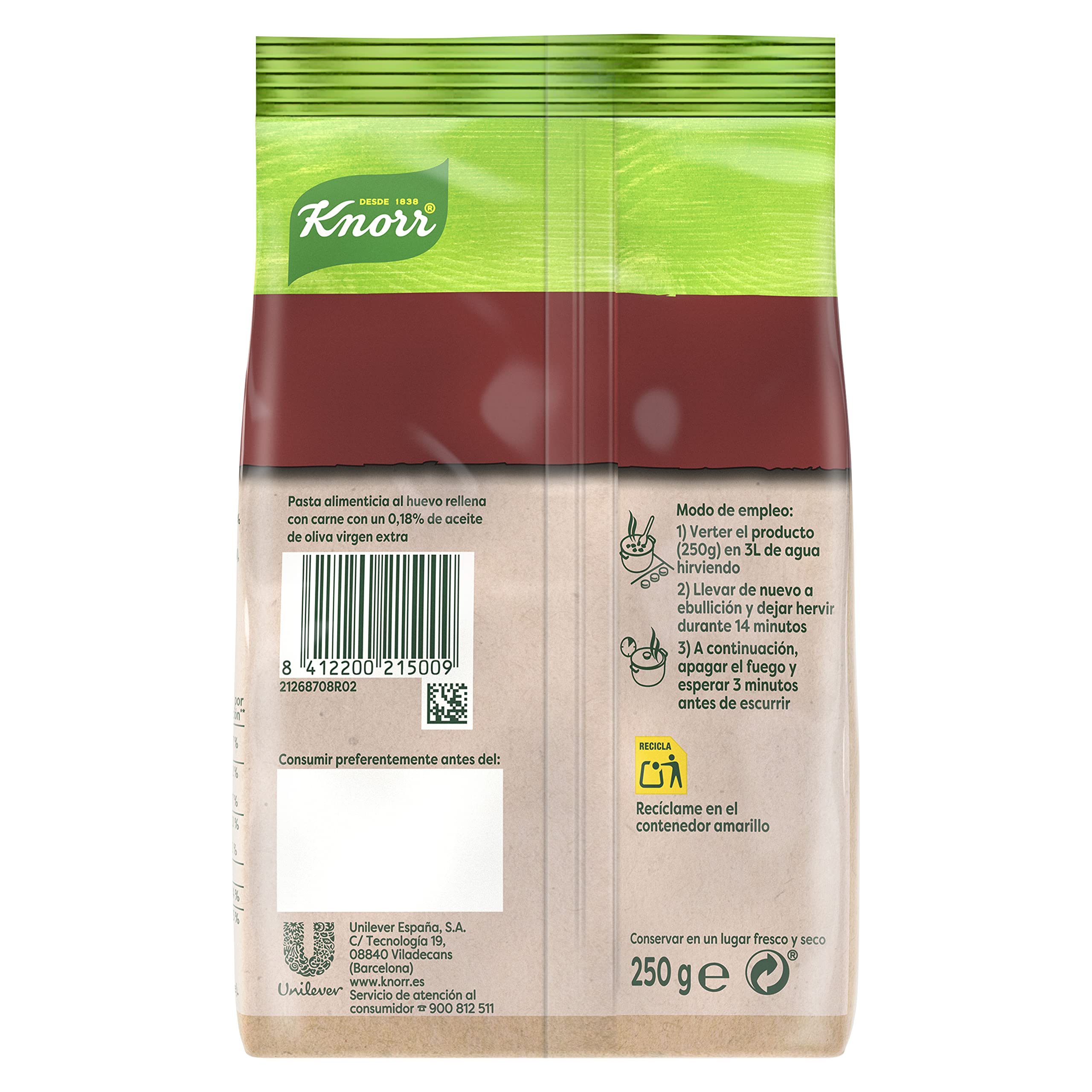 Knorr Pasta Rellena Ravioli de Carne 250g