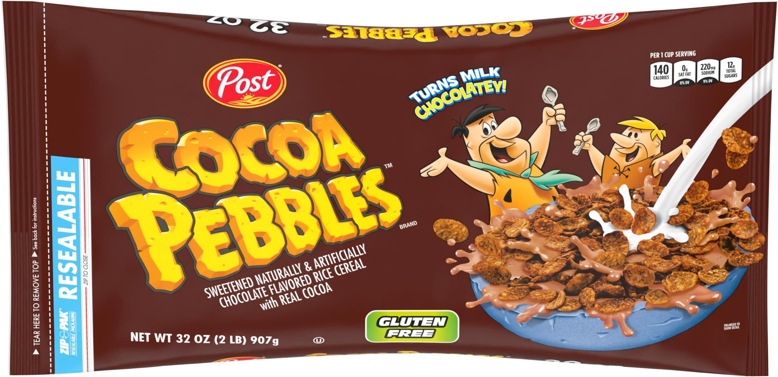 Post Cocoa PEBBLES Cereal, 32 OZ Bag