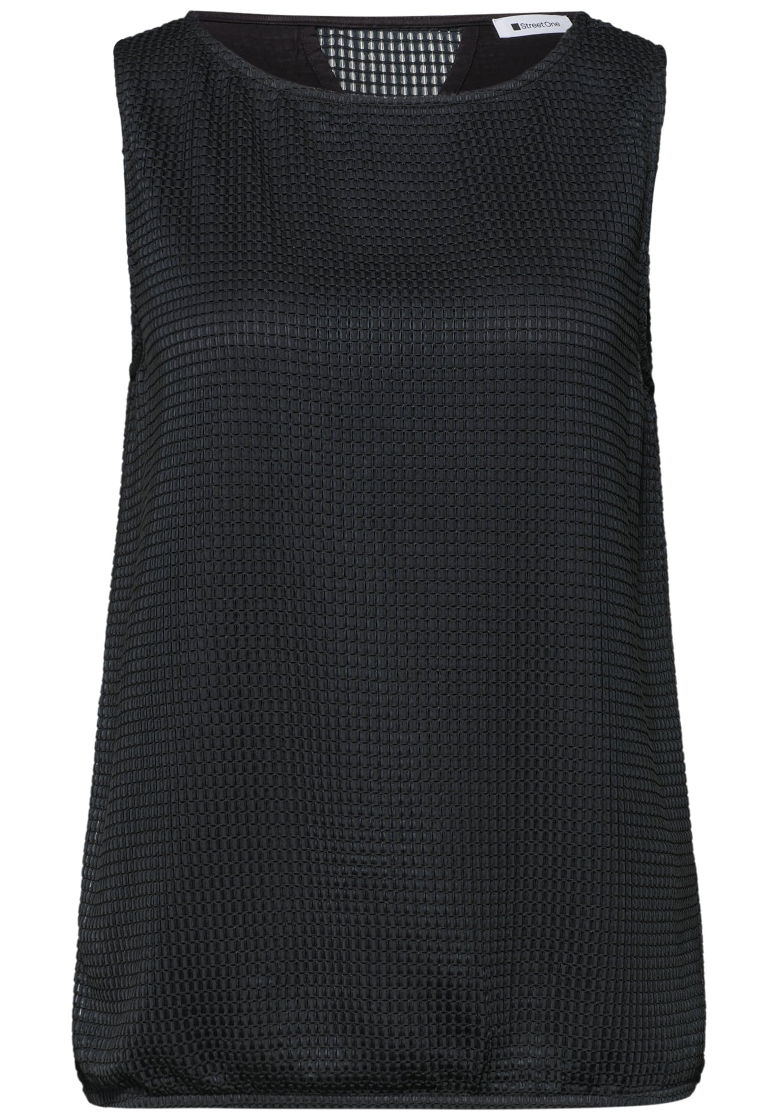 Street One 2-in-1 Mesh-Top mit U-Boot-Ausschnitt