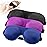 YIVIEW Sleep Mask for Back and Side Sleeper Pack of 3, 100% Light Blocking 3D Eye Masks for Sleeping, Lightweight & Breathable Eye Cover for Women Men, Zero Pressure Night Blindfold
