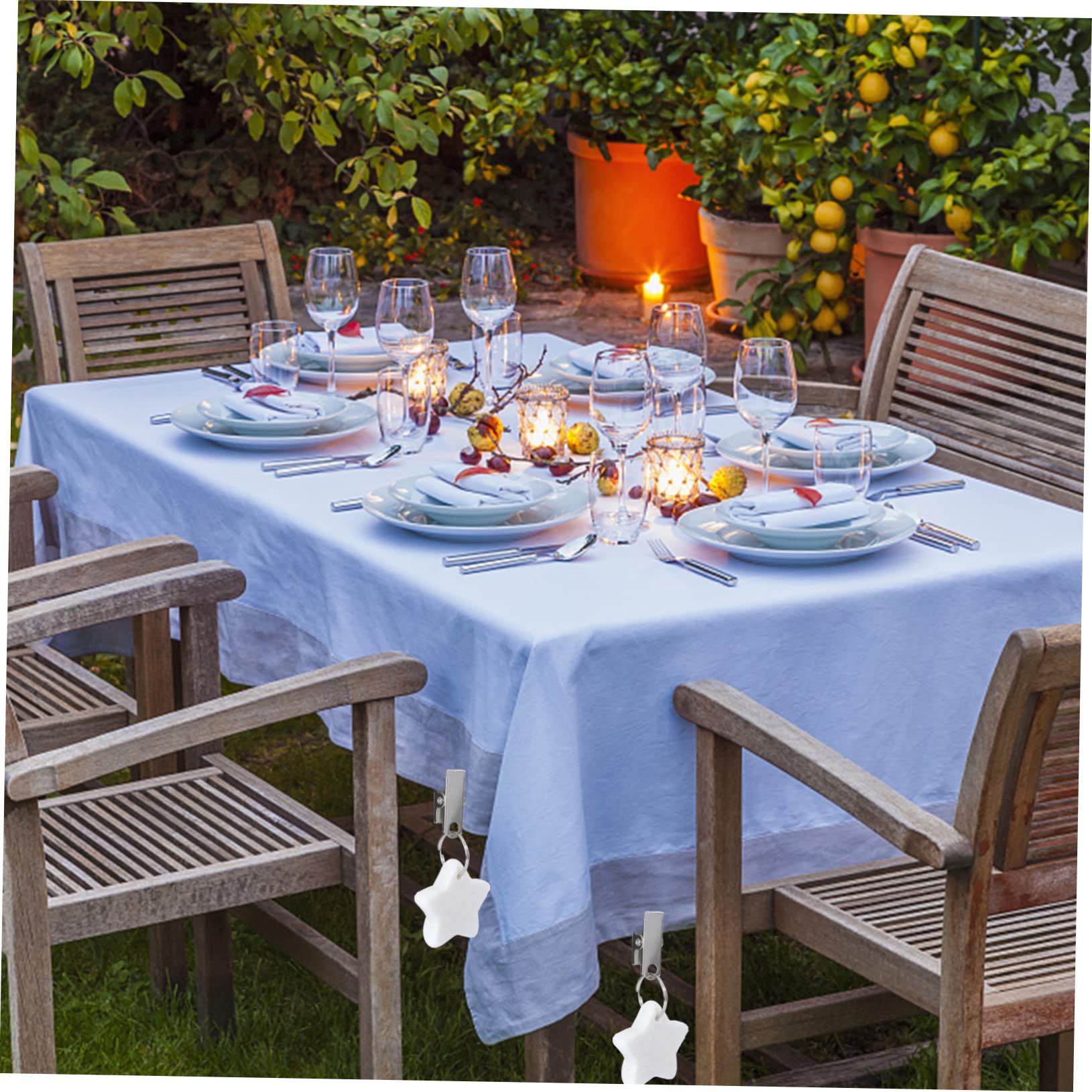 12stücke Outdoor Tischdeckenbeschwerer Sternform Mit Metallclip Für Gartenpartys Hochzeitstisch Und Outdoor-deko Wetterbeständig Und Langlebig