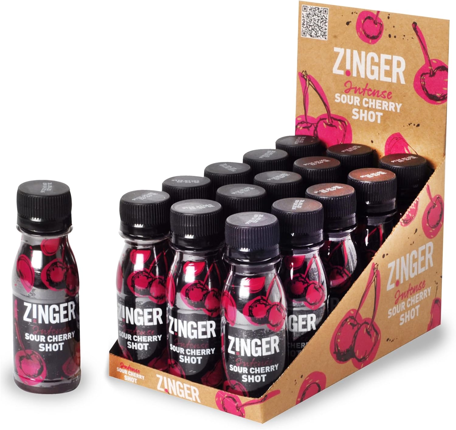 Zinger Intense Sour Cherry Shot. Plant Based Shot. Natural Kick in a