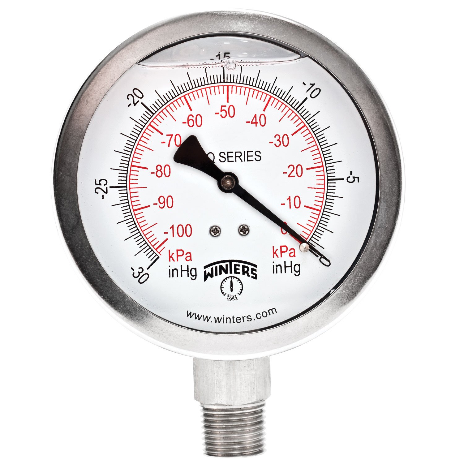 Buy Winters PFQ Series Stainless Steel 304 Dual Scale Liquid Filled