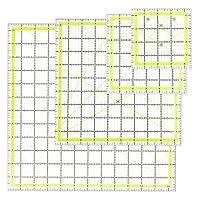 Vista 1 de UOOU Paquete de 4 reglas de acolchado, regla de acolchado (4.5 x 4.5 pulgadas, 6 x 6 pulgadas, 9.5 x 9.5 pulgadas, 12.5 x 12.5 pulgadas), regla