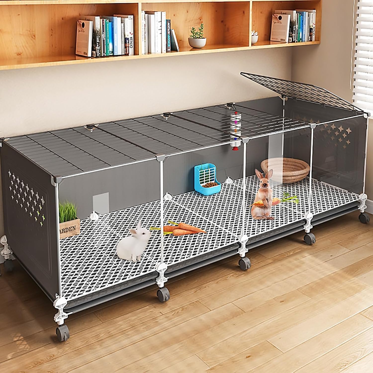 Bunny Cage Indoor, Transparent Ornamental Rabbit Cage