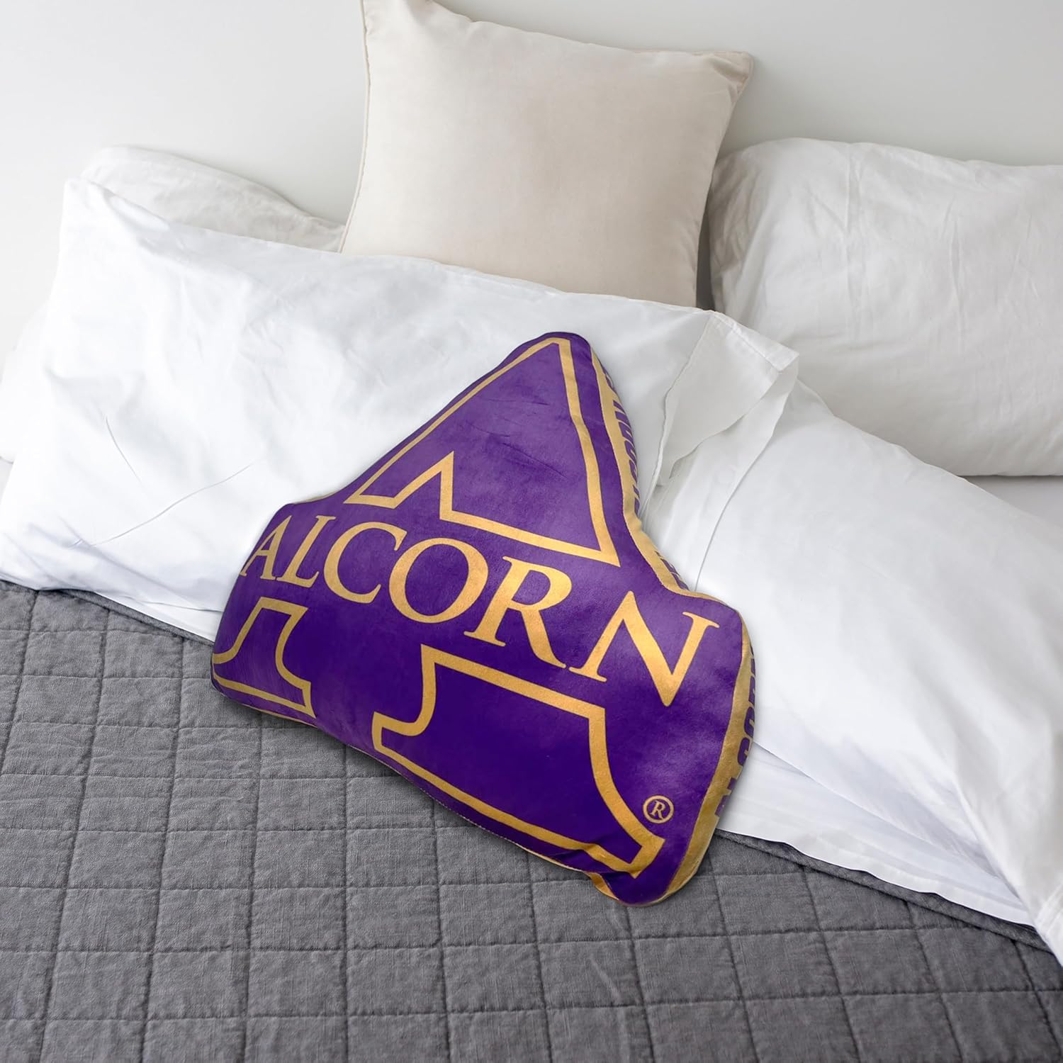 FANMATS HBCU Alcorn State Braves XL Puff Plush Pillow – Plush Oversized Decorative Pillow for Couch & Bed
