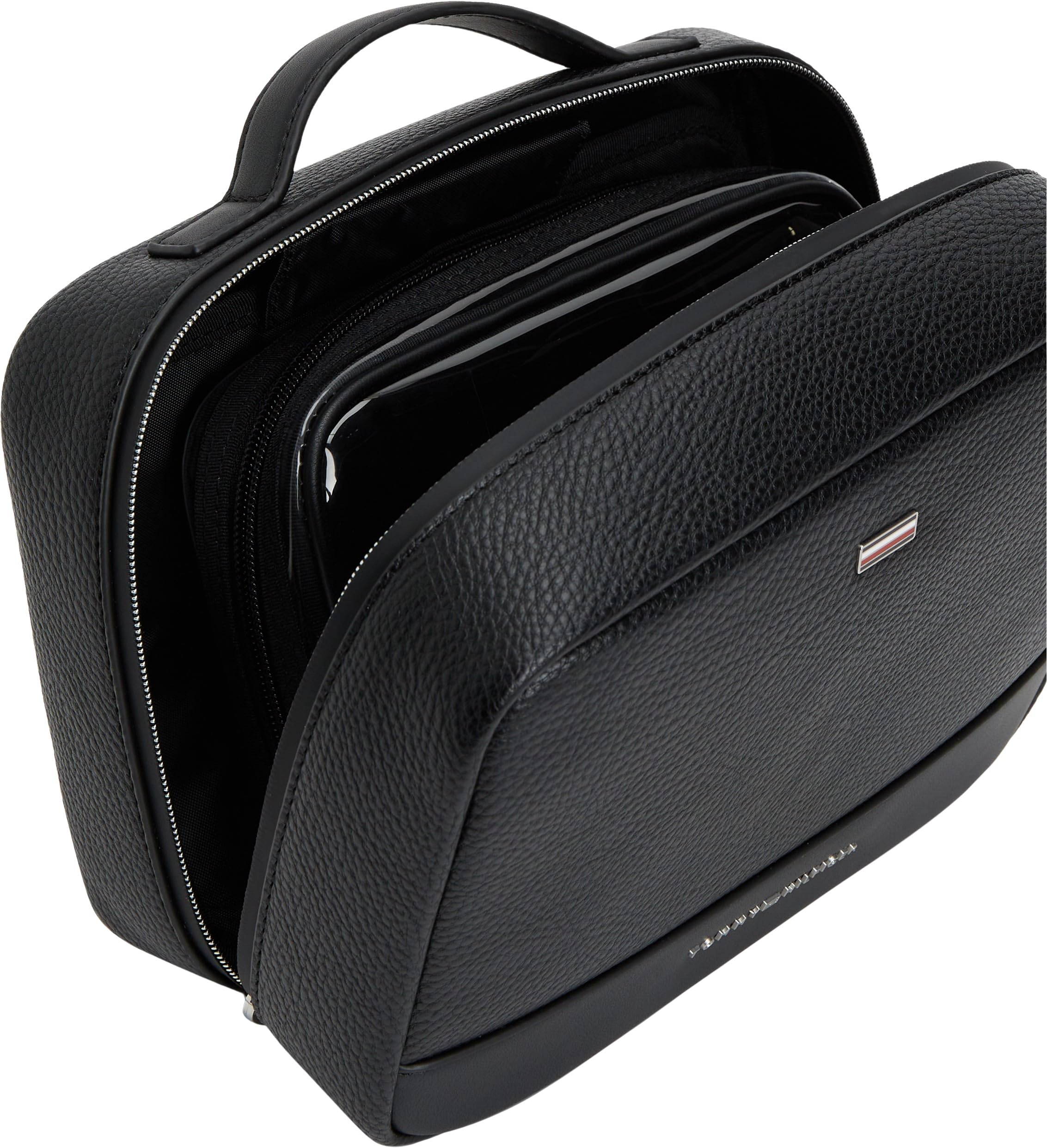 Tommy Hilfiger Men Th Central Travel Washbag AM0AM14550 Kulturbeutel, Schwarz, Einheitsgröße