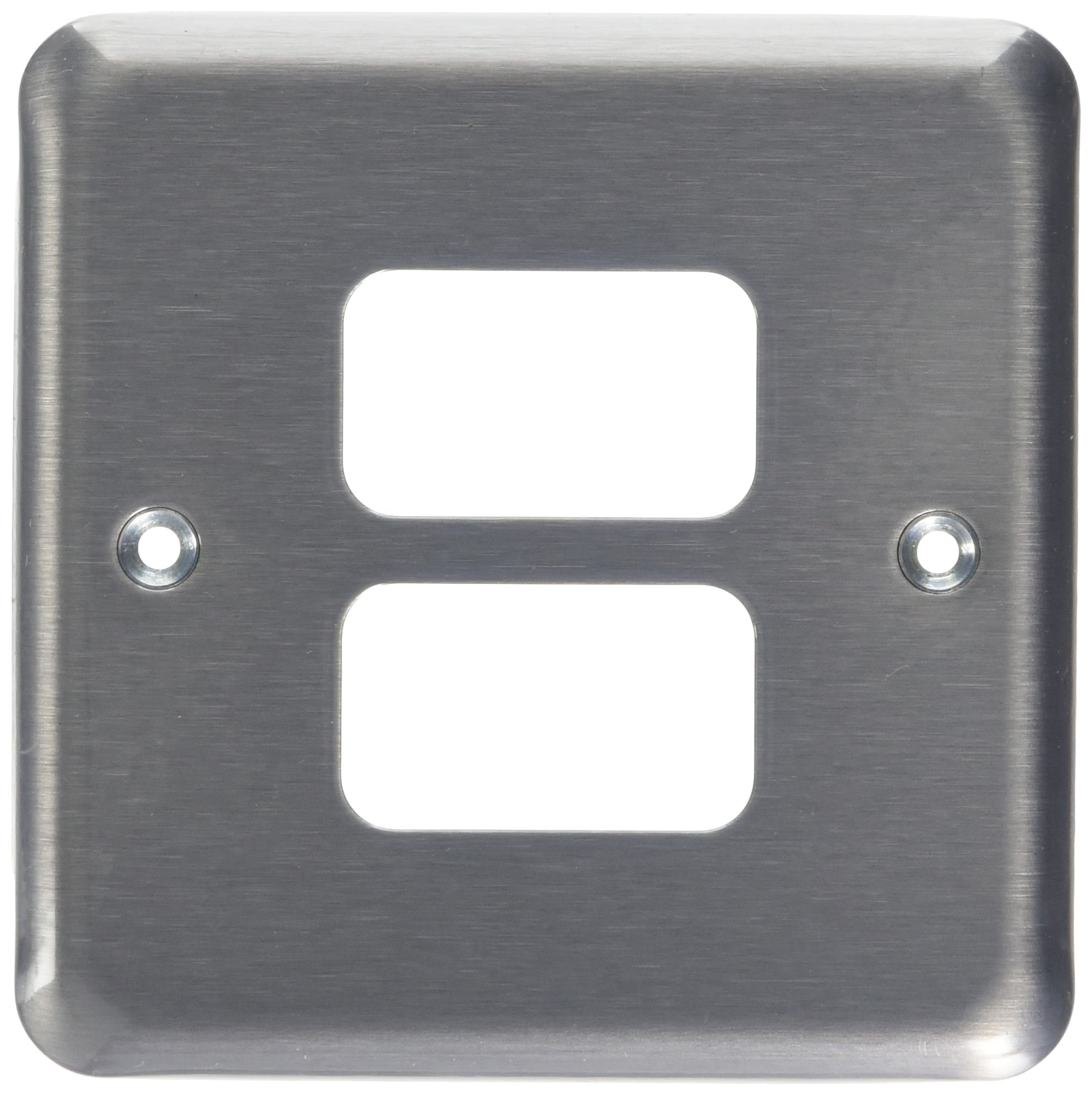Mk Brushed Chrome Grid Plus K3432brc 2-Module Grid Frontplate