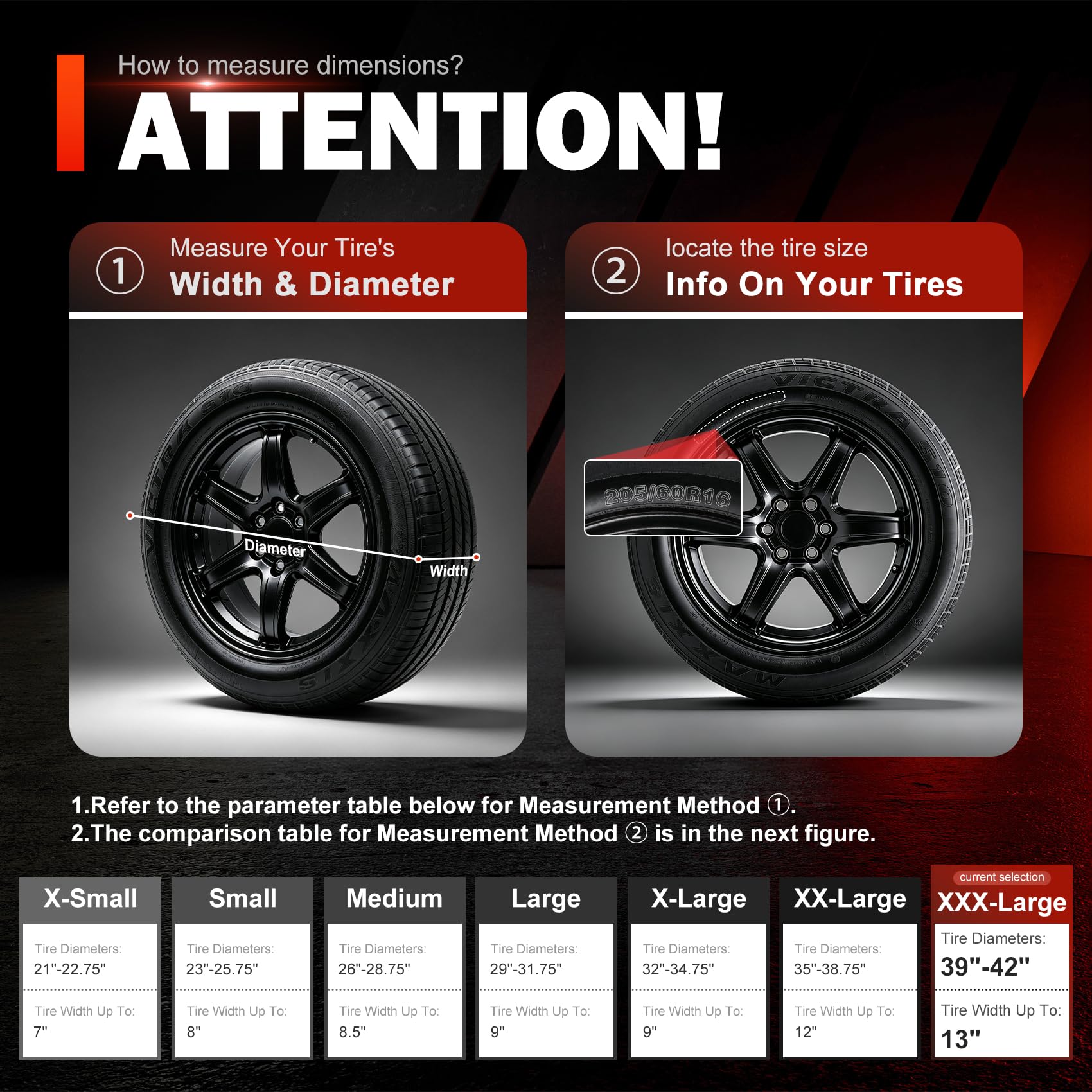 Explore Land - Copripneumatici per Jeep, camion, SUV, rimorchi, camper, protezione resistente per ruote, confezione da 4, universale, adatto a pneumatici di diametro 39”-42”, carbone