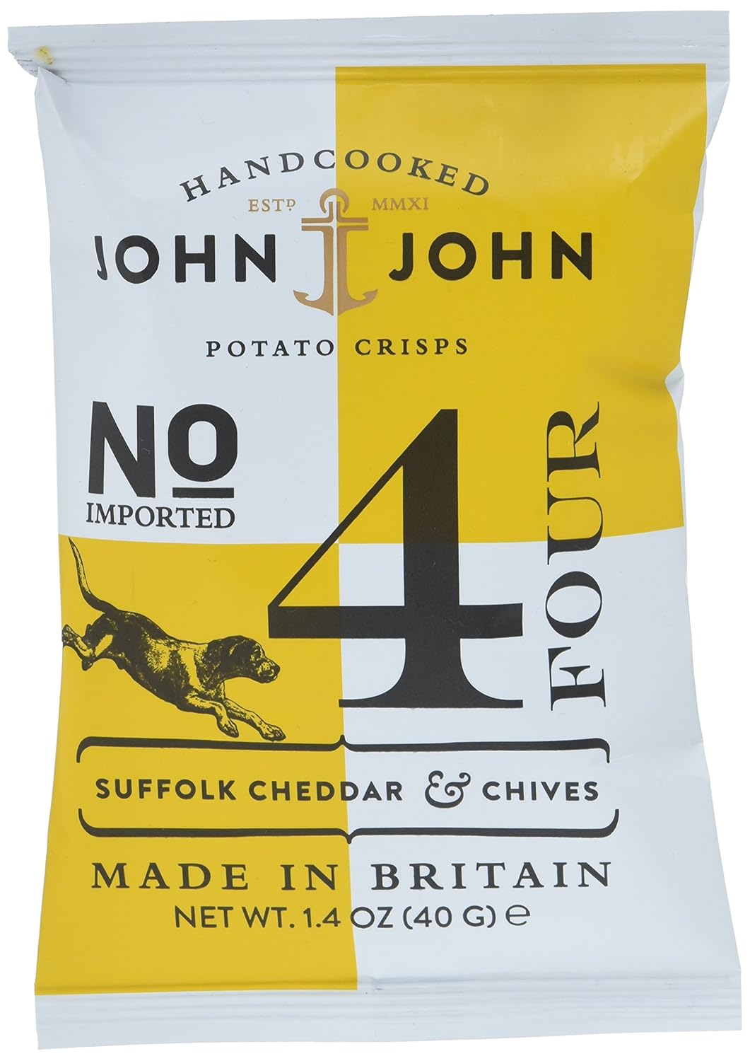 John & John Potato Crisps Suffolk Cheddar & Chives 40g (1 x 40 g