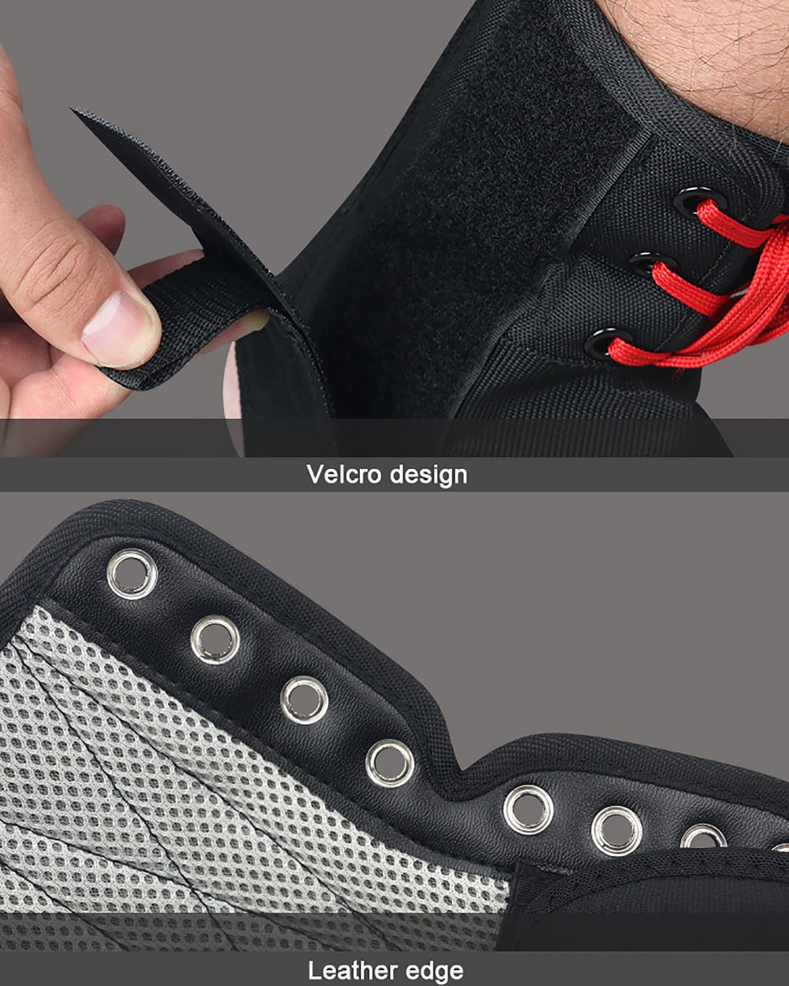Cómodo Soporte de Tobillo Ajustable con Cordones Transpirable estabilizador de pie ortesis Protector de Tobillo férula para esguince para Lesiones Deportivas, L