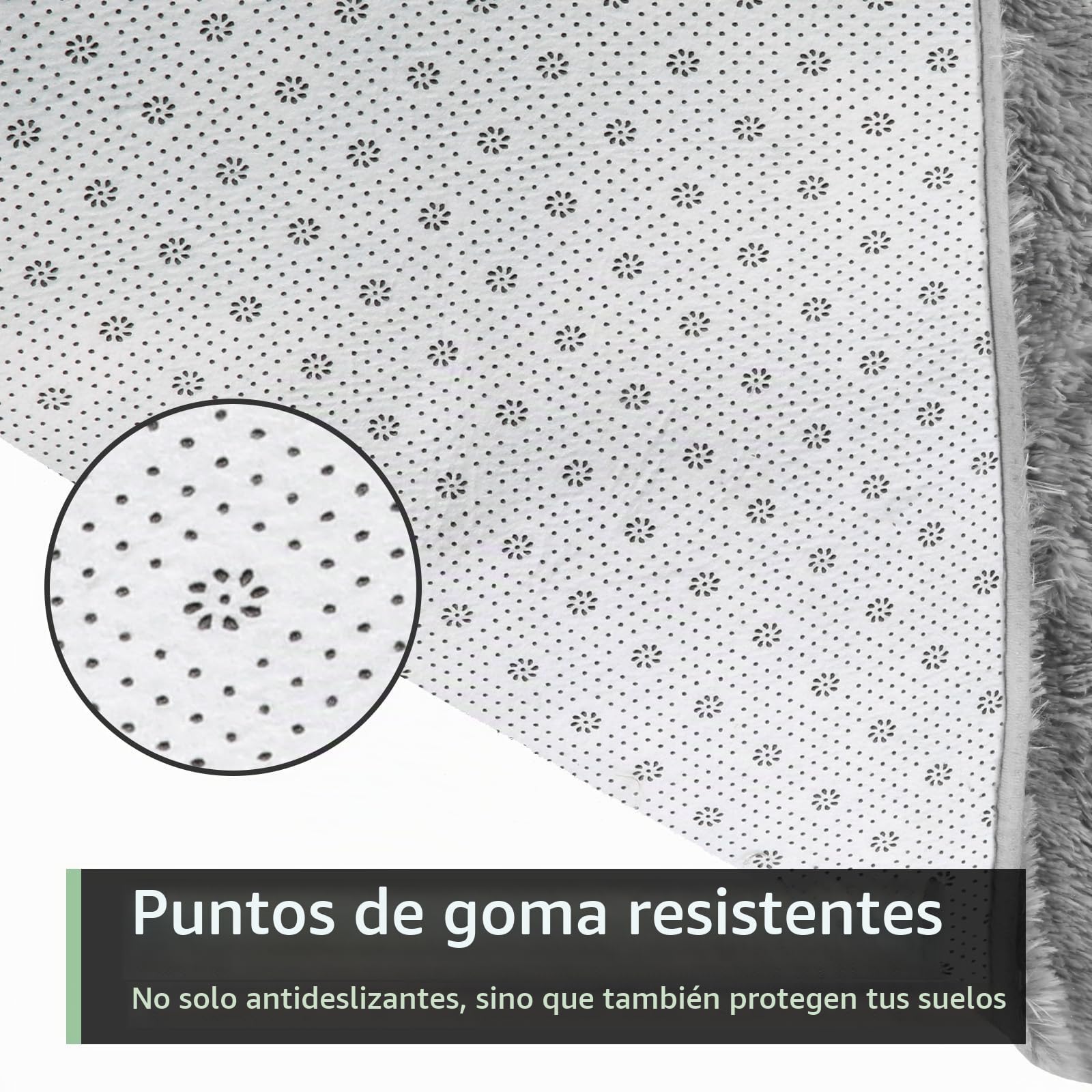 Alfombra Gris Pelo Largo Moderna para Salón y Dormitorio, Suave y Antideslizante, Fácil de Limpiar, 160x230 cm