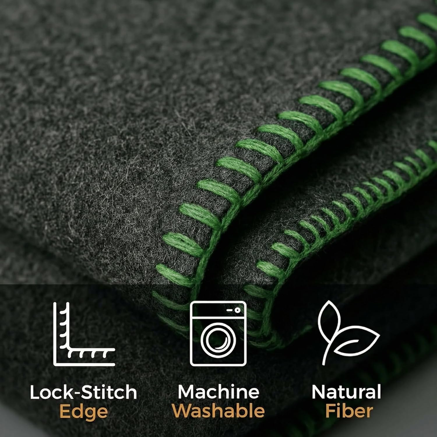 Wool Camping Blanket – 70% Wool Heavy-Duty Military Style Throw, Warm & Washable, Fire Retardant Cover for Emergency, Survival & Outdoor Use – Perfect for Camping, Car, Home & Hiking, Grey 62x84