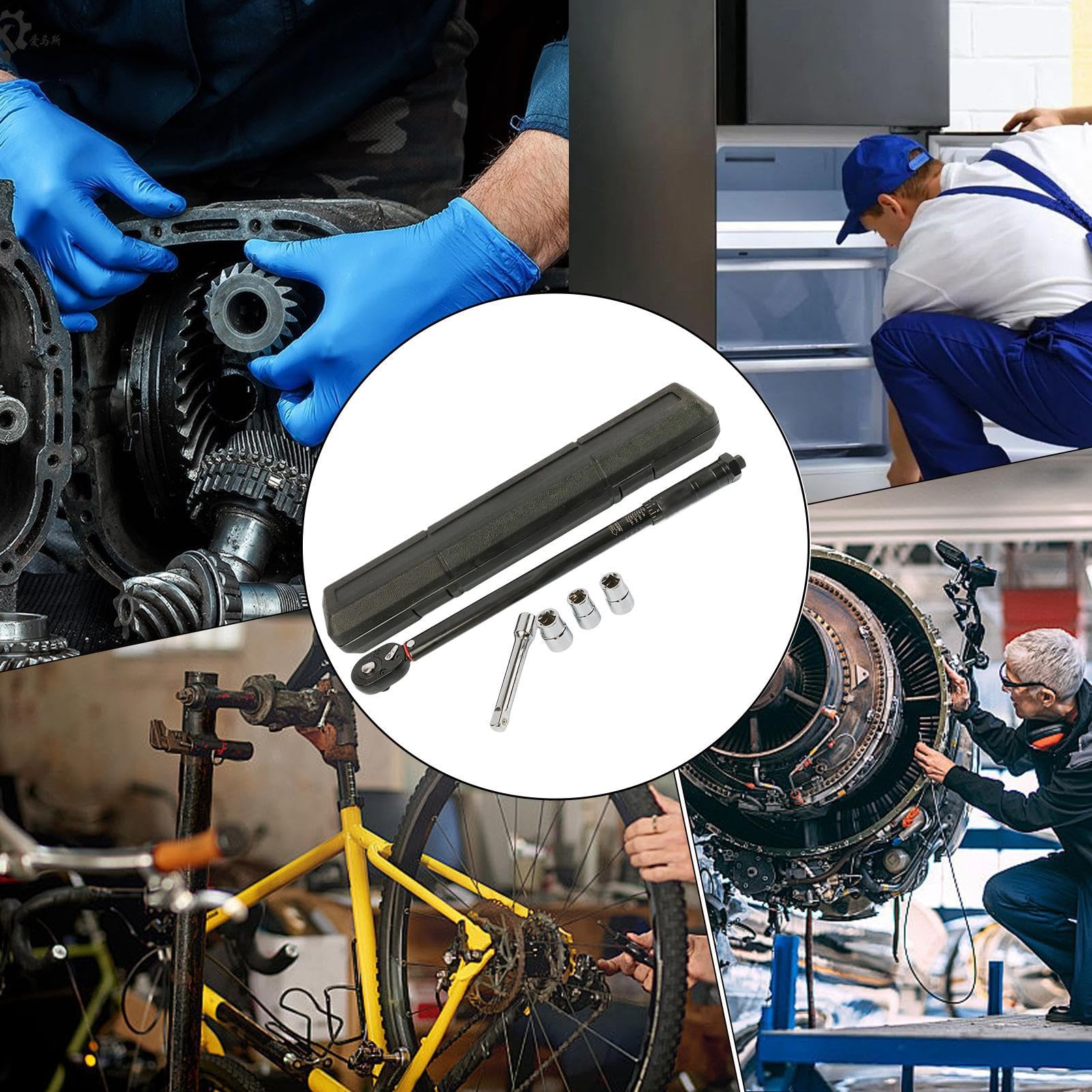 Klucz dynamometryczny 1/2 Ergonomiczne regulowane narzędzia mechaniczne | Klucz dynamometryczny zapadkowy Dla mechaników samochodowych i inżynierów