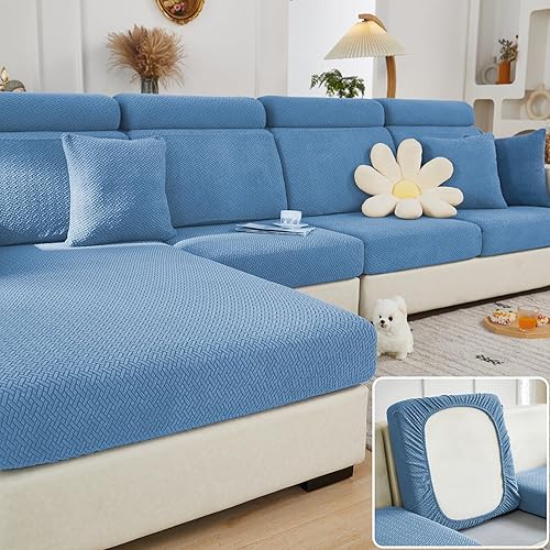 Miniatura 33 de Fundas de sofá mágicas relajantes para el hogar, fundas elásticas para sofá, fundas de sofá para sofá, fundas de sofá para perros, lavables (gris