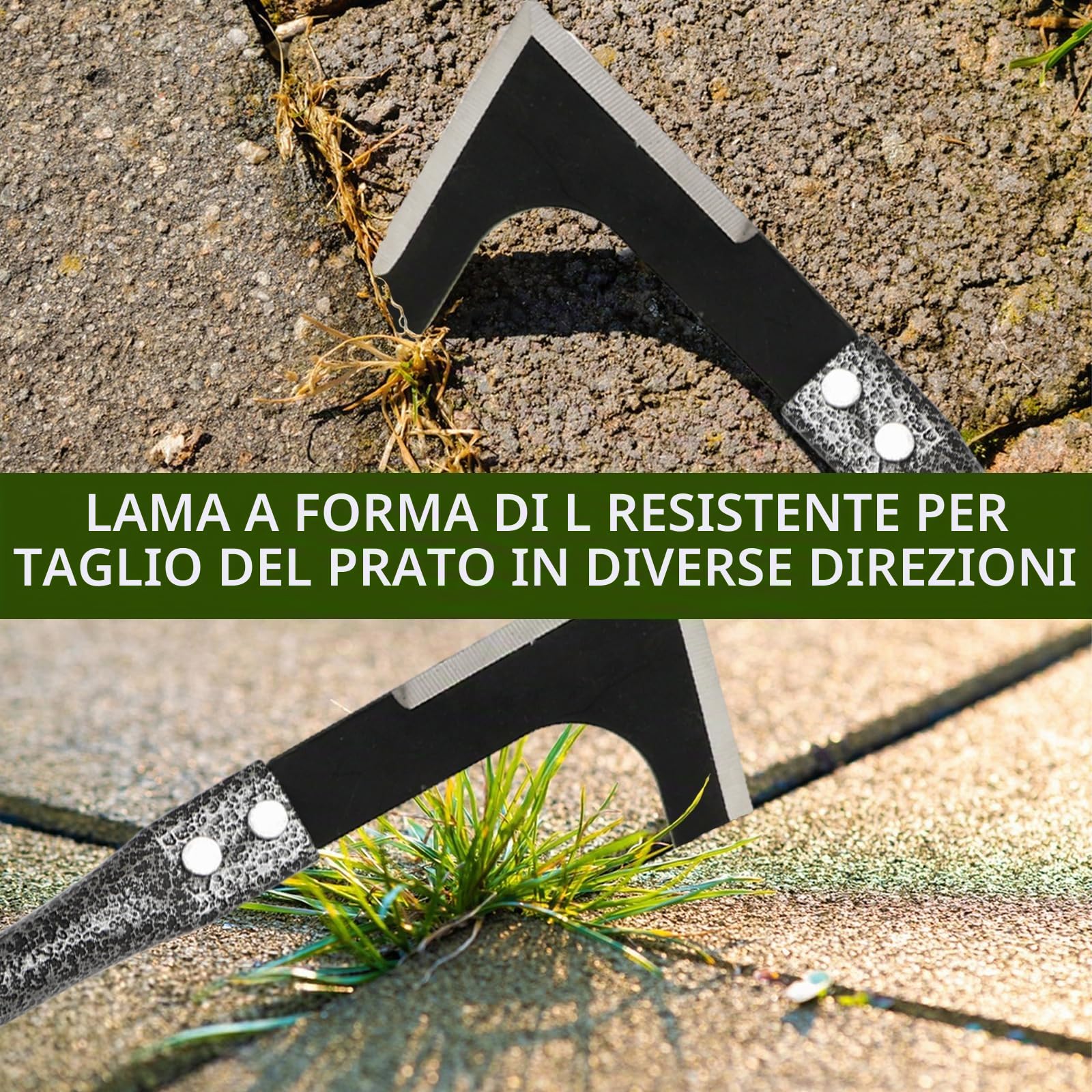 FLORA GUARD Estirpatore Erbacce Manuale, sarchiatore da Giardino per Rimuovere Muschio ed Erbacce, 32,5 cm, con Manico