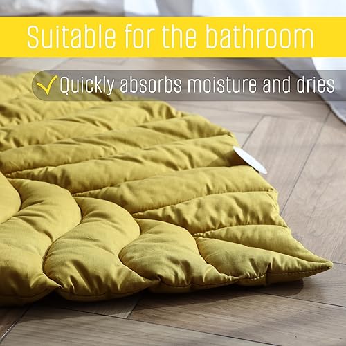 Miniatura 6 de Jasmine - Tapete de juego para bebé, de algodón en forma de hoja, lavable, tapete multifuncional (ocre)