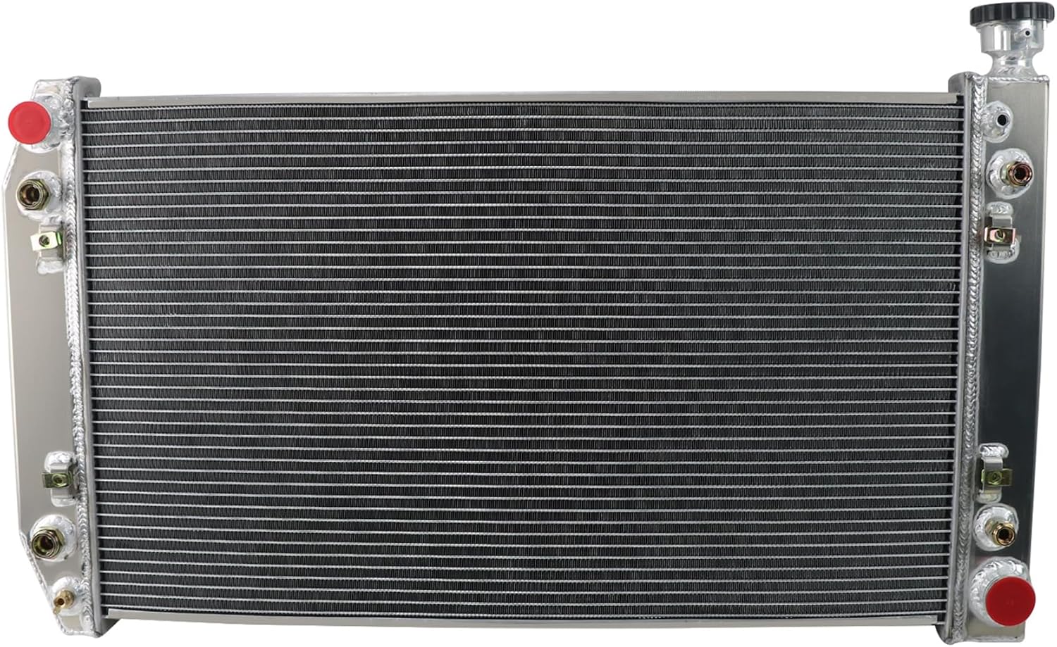 Radiator Compatible with 1988-1999 Chevy & GMC C/K 1500 2500 3500 4.3L 5.0L 5.7L V8 Pickup Truck, 3 Row Full Aluminium Radiator + 2 x 12 Inch Fans + Shroud + Thermostat Relay Kit