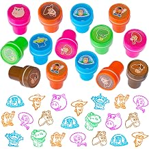 24 Pcs Toy Themed Self-Ink Stamps, 8 Designs Gamer Assortment for Birthday Party Favors, School Rewards, Carnival Prizes & Goodie Bag Fillers