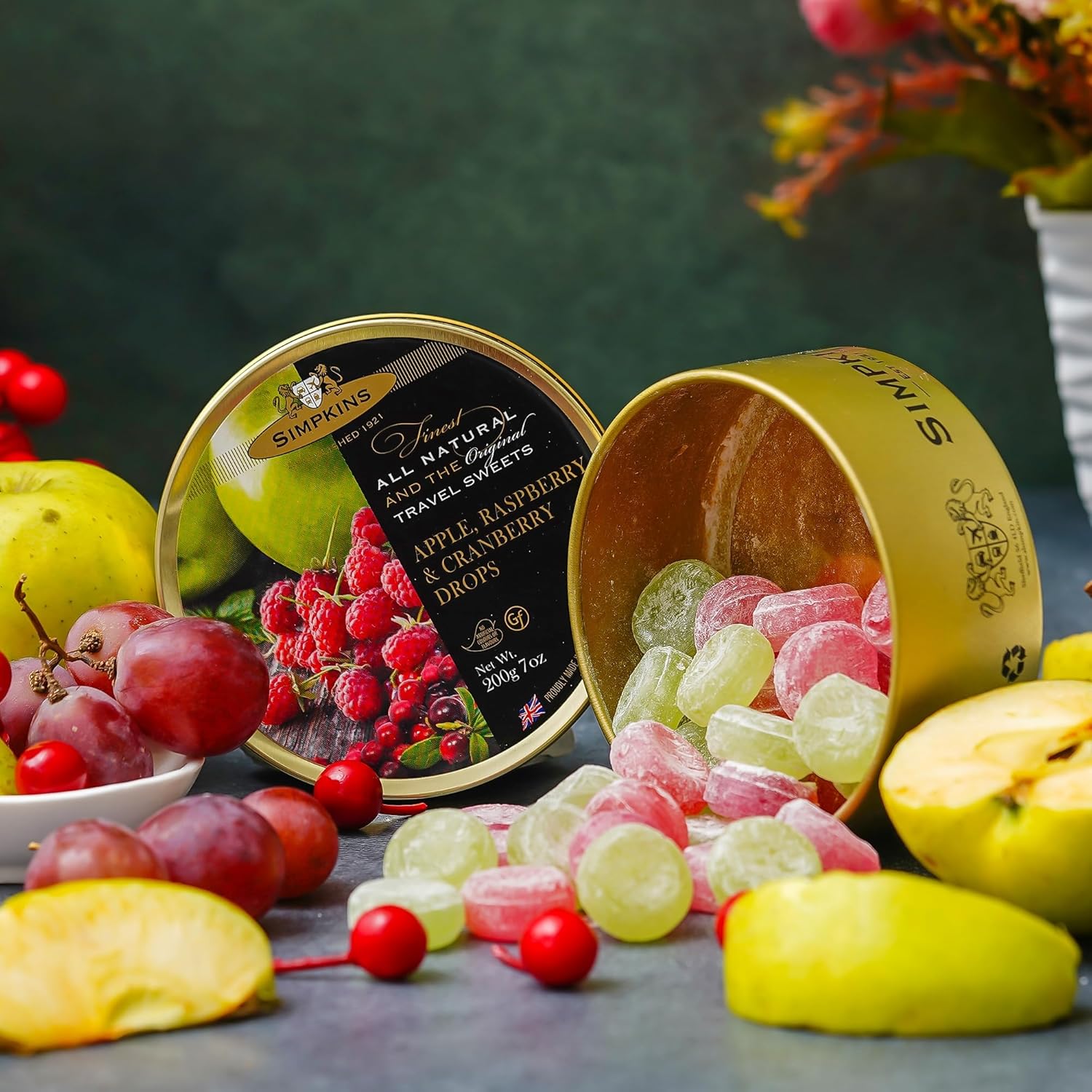 Simpkins Apple, Raspberry & Cranberry Travel Sweets, 1er Pack (1 x 200 g)