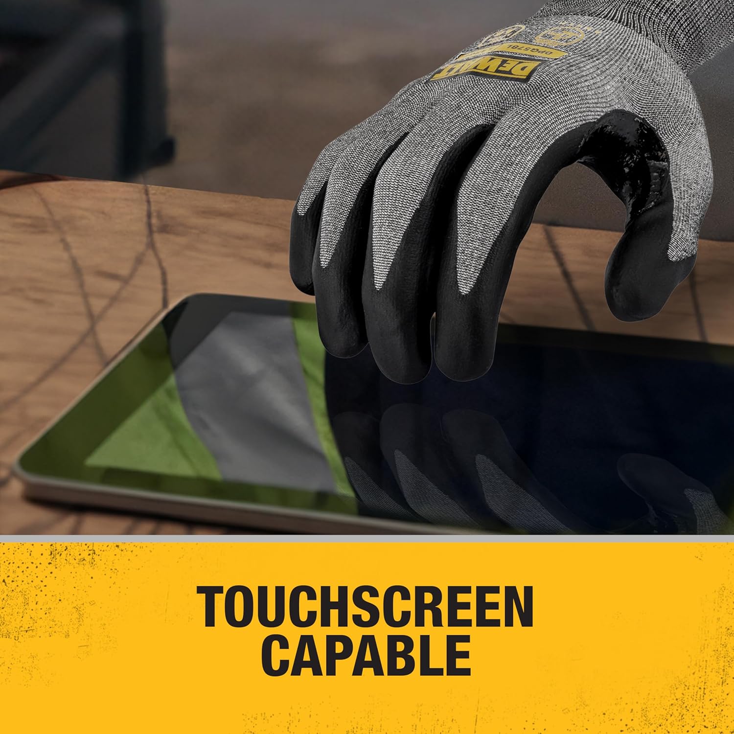 DEWALT DPG578 Foam Nitrile A6 Cut Resistant Glove for Outdoor Work, Construction and General Purpose - Size L - Pack of 12