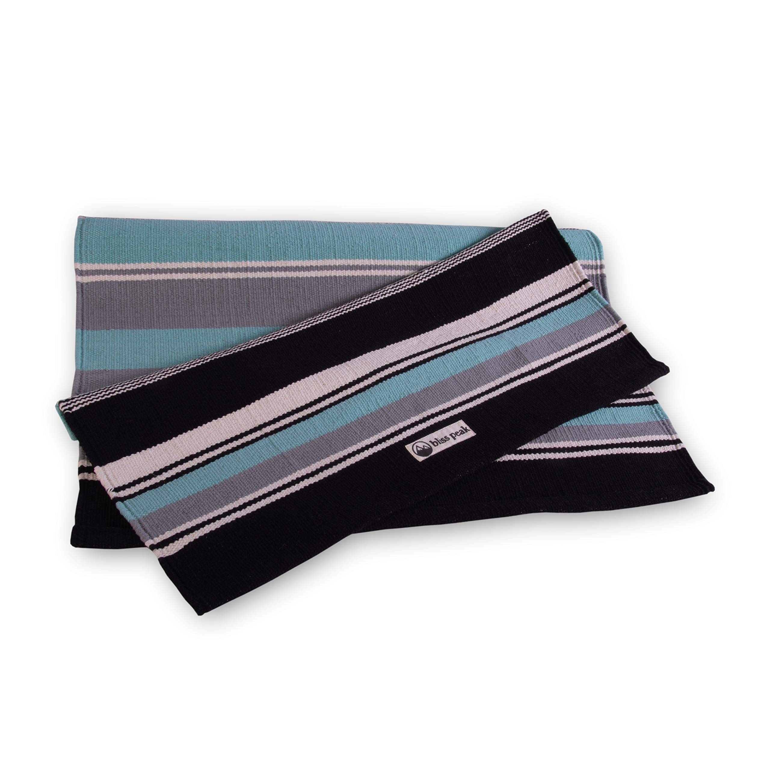 Cotton Yoga Rug by Bliss Peak. 3-in-1: Yoga Rug, Meditation Rug, and Joint Support. Handmade in India. Good for all Yoga styles - Yin, Restorative, Ashthanga, Mysore, Hot Yoga and More.
