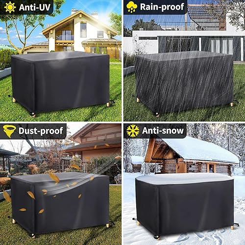 Miniatura 4 de Funda para muebles de patio para sombra y lluvia, fundas impermeables para muebles de exterior para asientos al aire libre, mesa auxiliar, sofá,