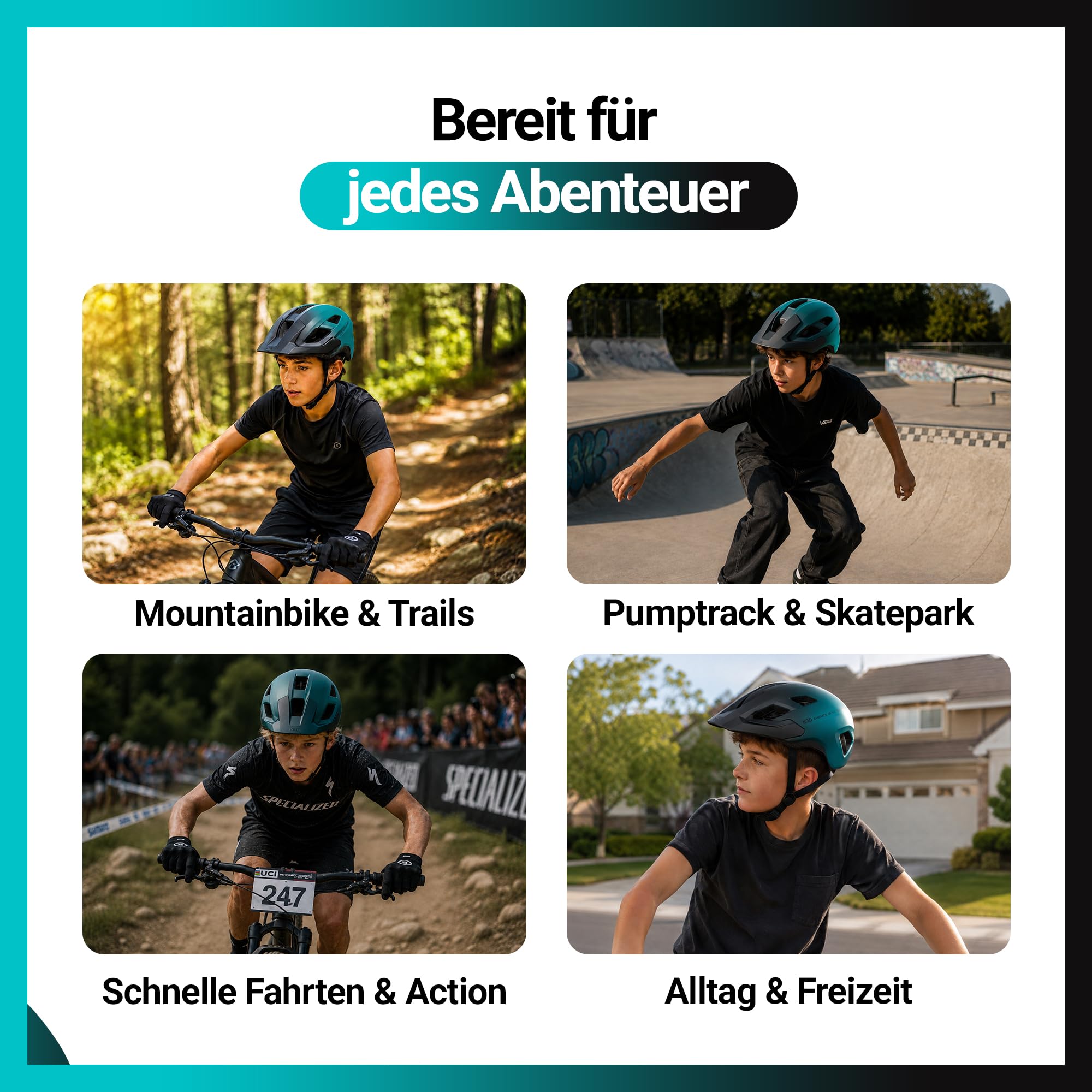 KED Embrace Jr Fahrradhelm – Jugendhelm Mit Integriertem Visier, Leichtbau Und Vielseitiger Alltagstauglichkeit