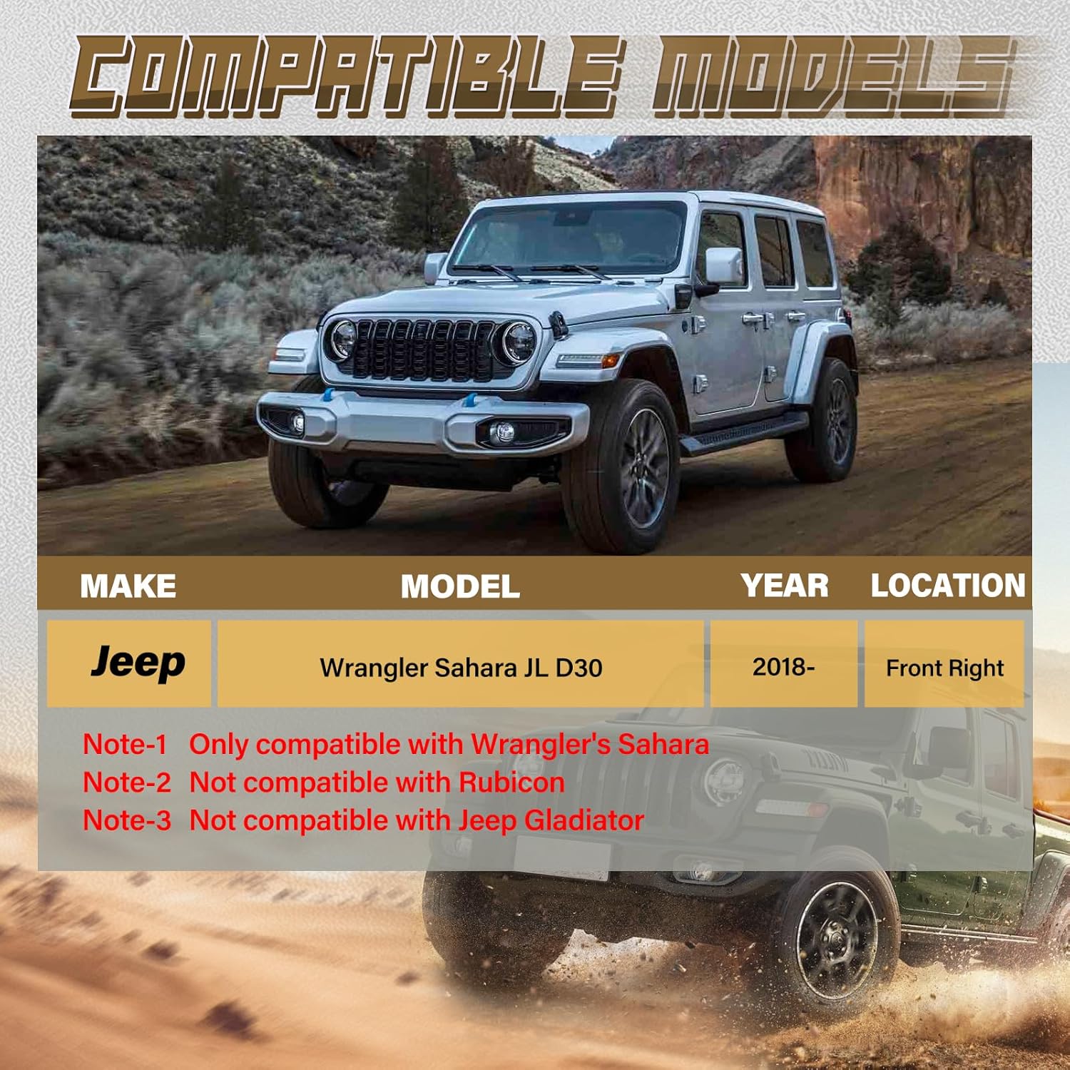 Front Passenger Side Axle Shaft Fit For 2018- Jeep Wrangler Sahara JL D30# 68397156AA, 10124514