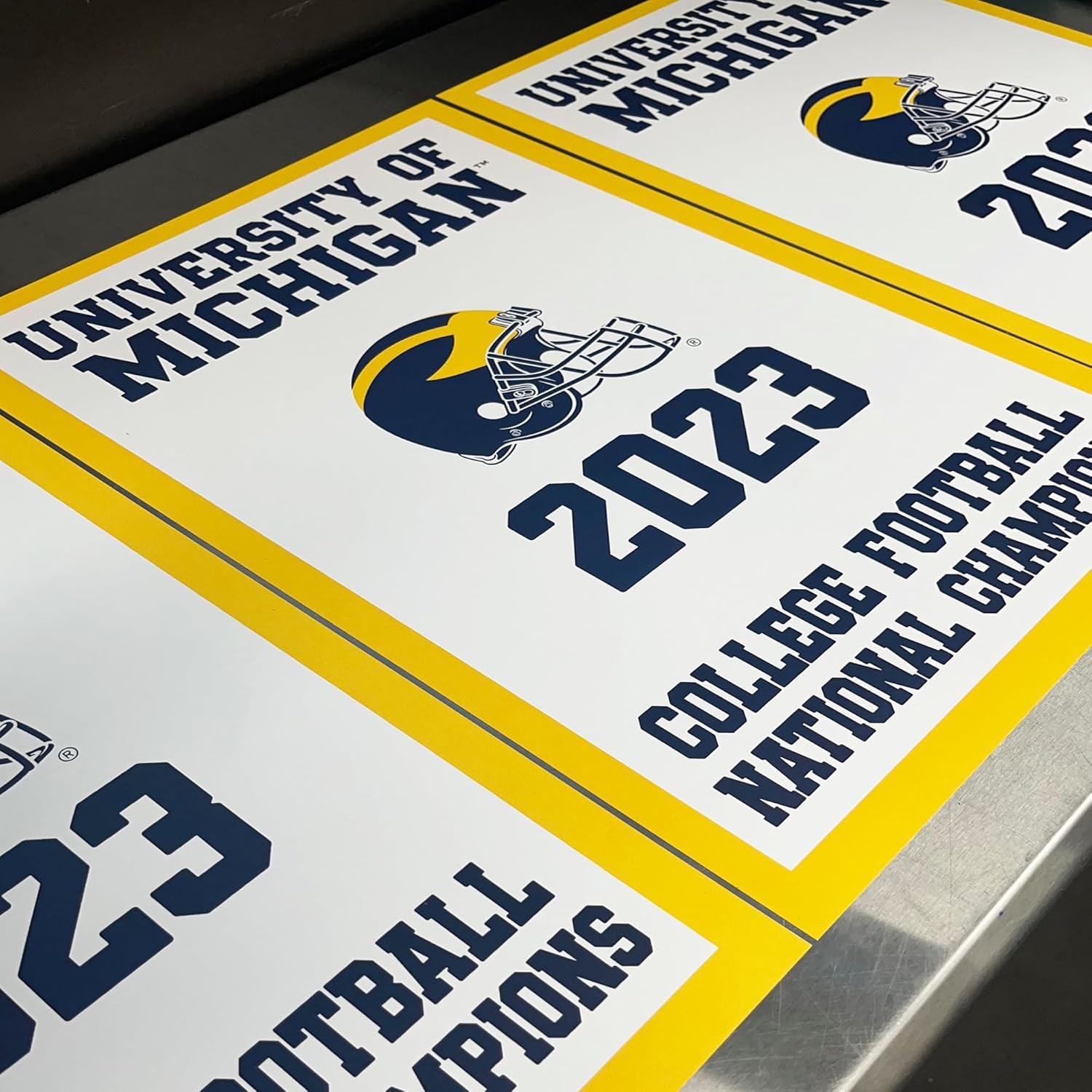 Shafer Print Shop Limited Edition 2023 College Football National Champions Michigan Wolverines Poster - Gifts for Michigan Fans - 13x19 (No Frame)