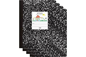 4-Pack Black Primary Composition Books: The Ultimate Note-Taking Companions for Young Learners