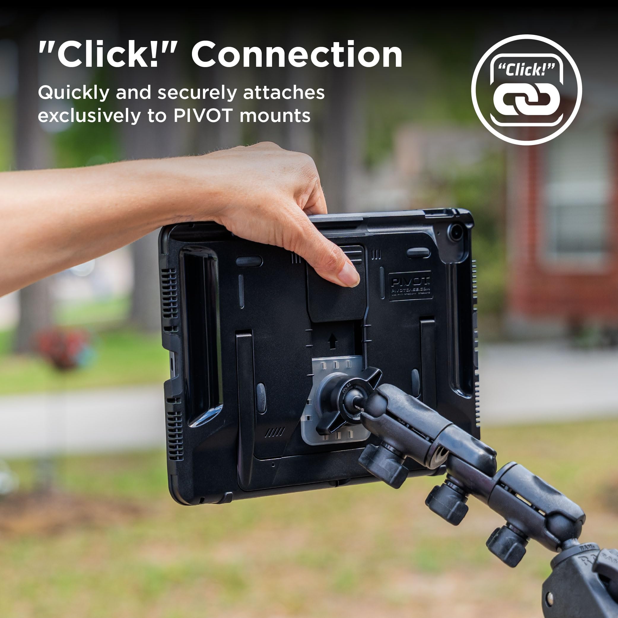 Pivot Atlas A20A - Funda Robusta para iPad Air de 4ª generación y iPad Pro de 11" (1ª a 3ª generación), protección de 360 Grados, para Pilotos Profesionales, aviación General, Color Negro