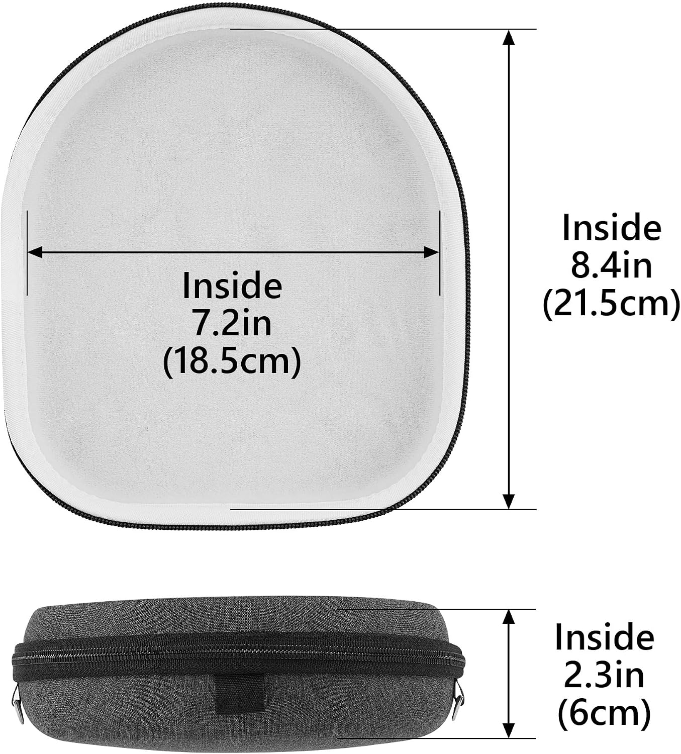 Geekria Shield Headphones Case Compatible with B&O Beoplay HX, H9i, H95, H9, H8, H7, H6, Portal Gaming, Replacement Hard Shell Travel Carrying Bag with Cable Storage (Dark Grey) image 5