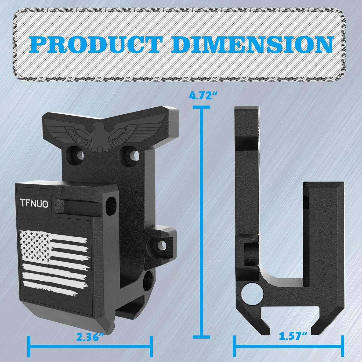 AR15 Wall Mount for 223/5.56 Rifle with Magazine Holder, Rifle Wall Rack Gun Accessories AR Wall Mount with Vertical and Horizontal Gun Holder, Rifle Gun Mount for Wall