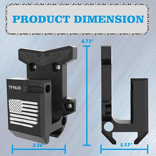 Miniatura 6 de Soporte de pared AR15, 300 libras de rodamiento de tensión, soporte de pared y pantalla de material PA, pantalla de rifle, estante de pared seguro