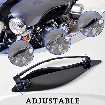 Adjustable Air Deflector Fairing for Harley Touring 2014-2024