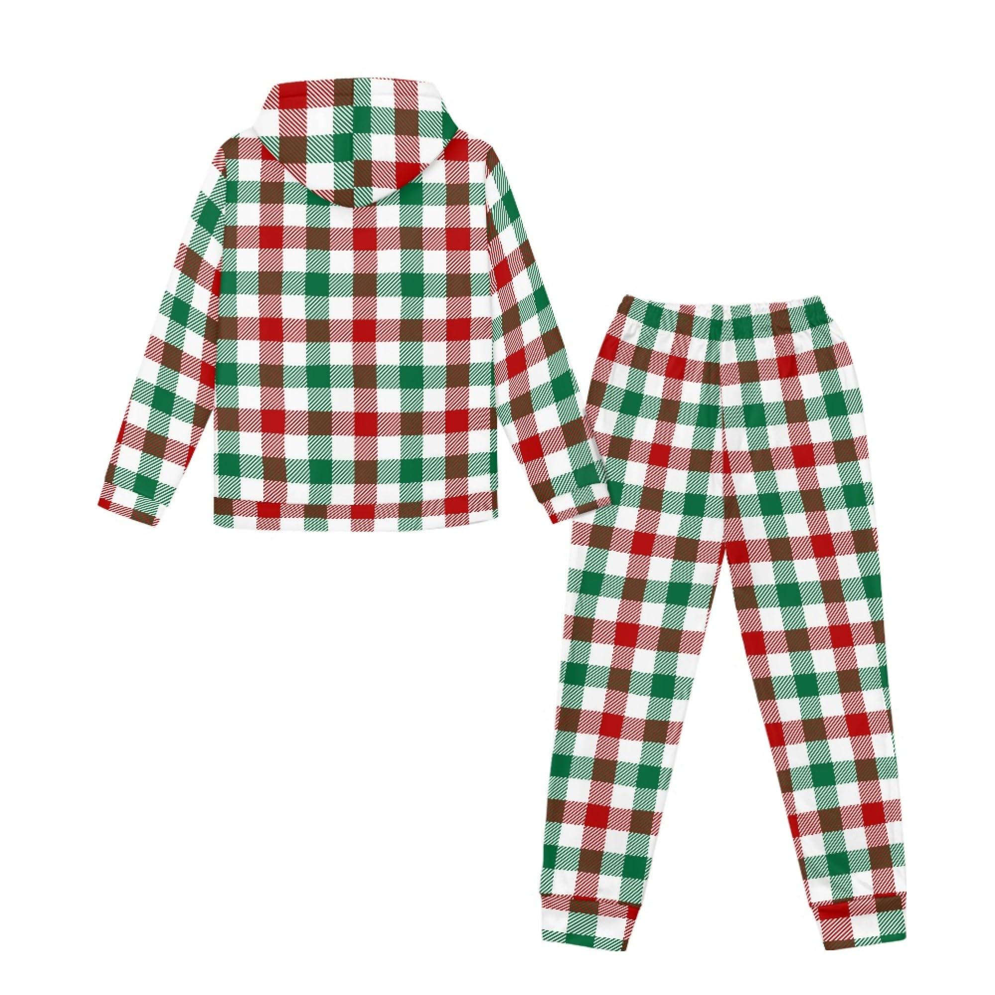 chaqlin Zestaw dresowy dla chłopców i dziewcząt, swobodny sweter z kapturem, spodnie do biegania, 2 szt. bluza z kapturem i spodnie dresowe