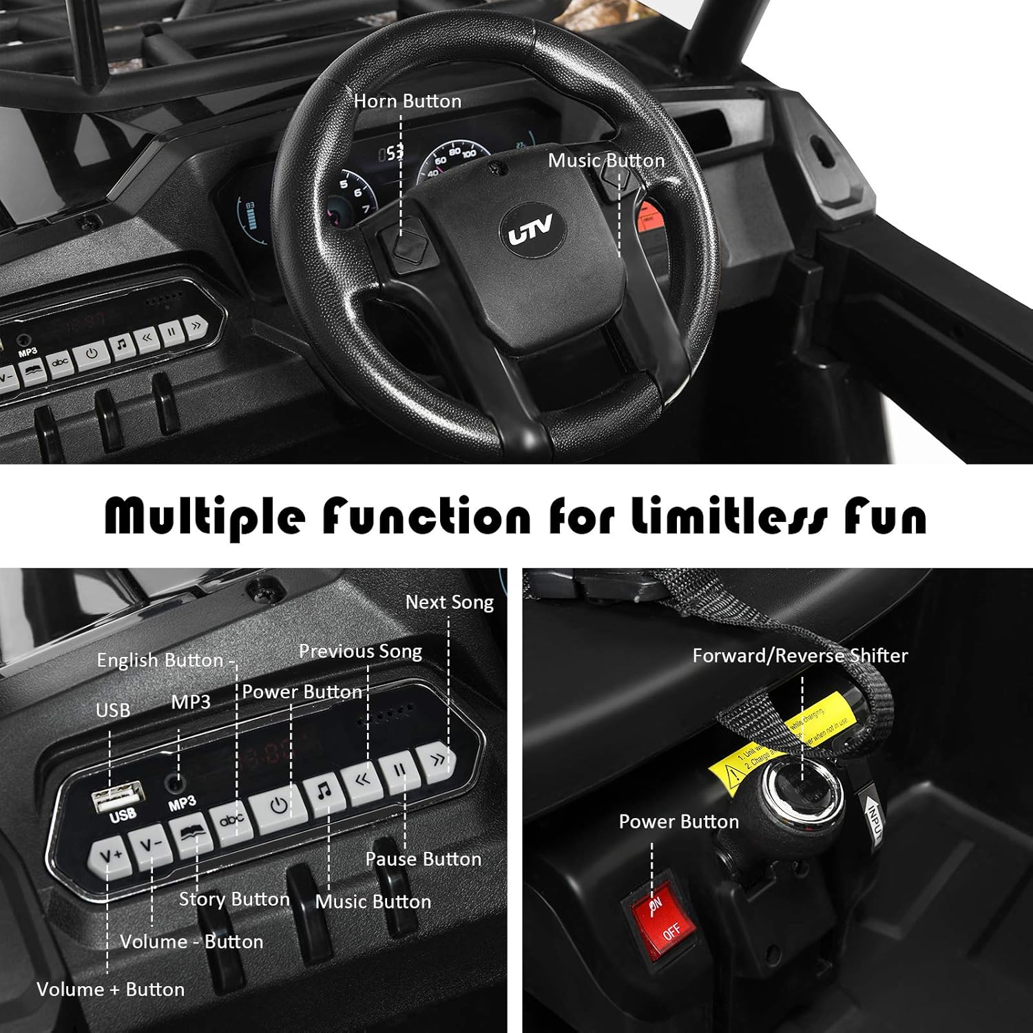 Featured Product Costzon Ride On Truck, 12V Batter Powered Electric Ride On UTV w/ 2.4 GHZ Remote Control, LED Lights, Music, MP3/USB, Storage Basket, Rear Wheel Motorized Electric Vehicle for Kids (Camouflage) Weekly Top Sale Costzon Ride On Truck, 12V Batter Powered Electric Ride On UTV w/ 2.4 GHZ Remote Control, LED Lights, Music, MP3/USB, Storage Basket, Rear Wheel Motorized Electric Vehicle for Kids (Camouflage)