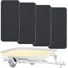 Marine Non-Skid Pads for Boat Trailer Fenders Steps, Boat Treads Adhesive Traction Sheet, Ship Deck Tools Accessories, Set of 4