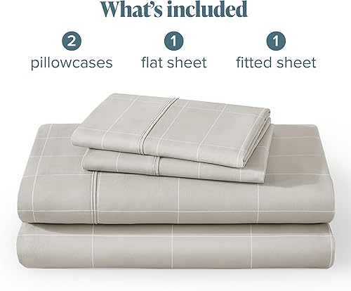 Miniatura 7 de Bare Home Juego de sábanas de microfibra ultrasuave de 1800 hilos, lujosas, doble cepillado, bolsillos profundos, ajuste fácil, juego de 4 piezas,