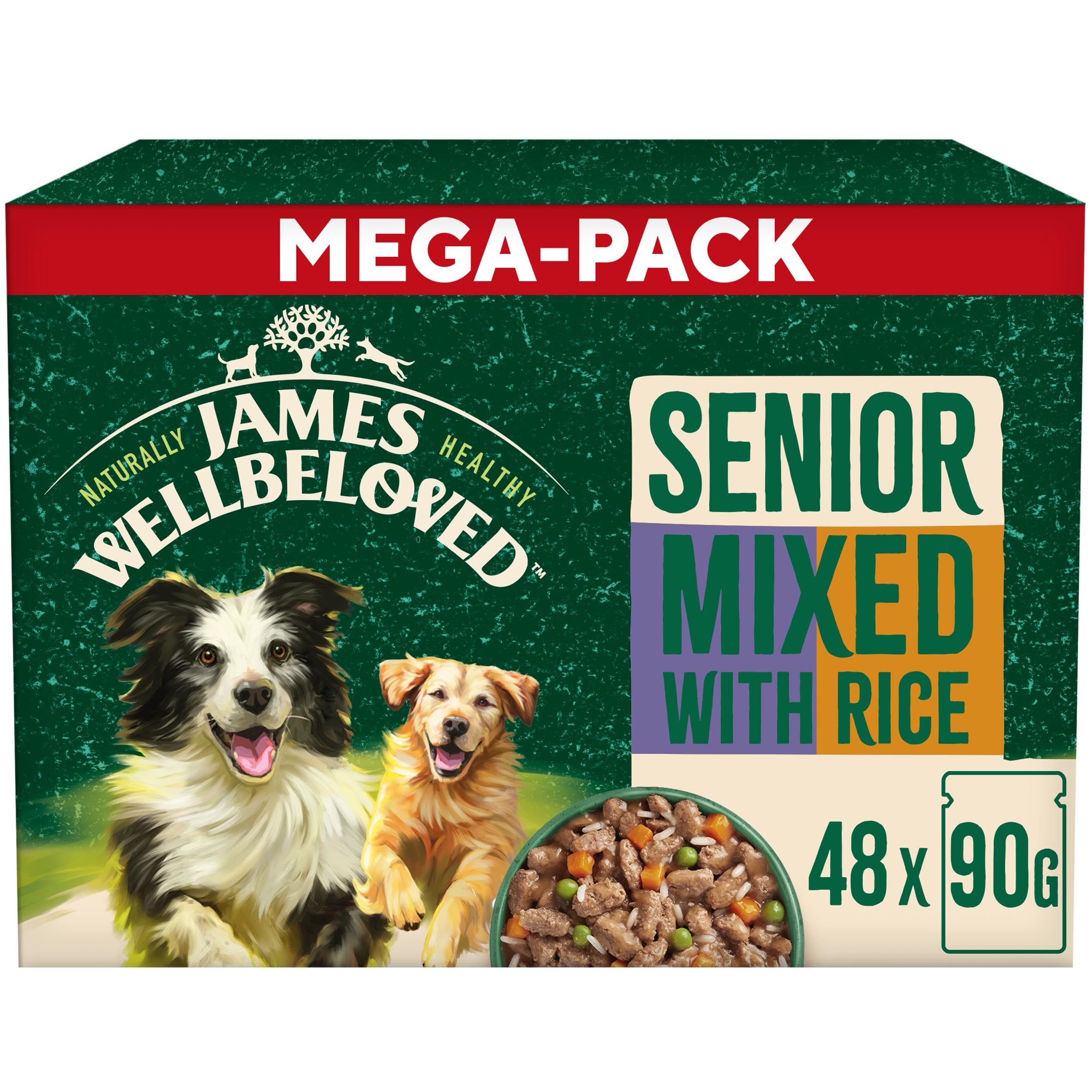 James Wellbeloved Senior Turkey, Lamb And Chicken In Gravy Pouches - X 90G Size 48