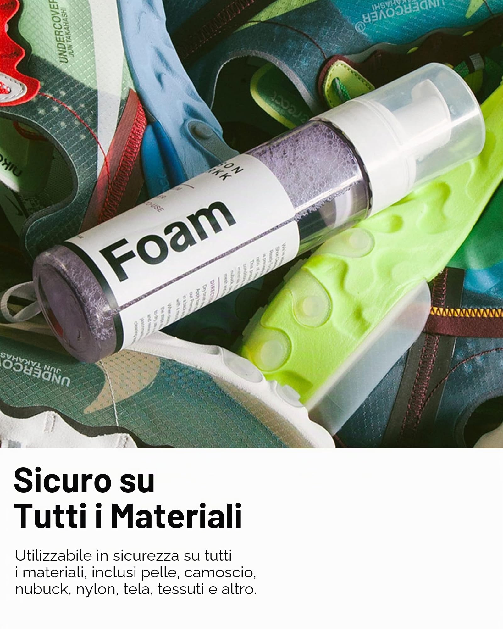 Jason Markk Spazzola per la pulizia in set con schiuma detergente pronta all'uso – perfetta per la pulizia di pelle scamosciata e altri materiali