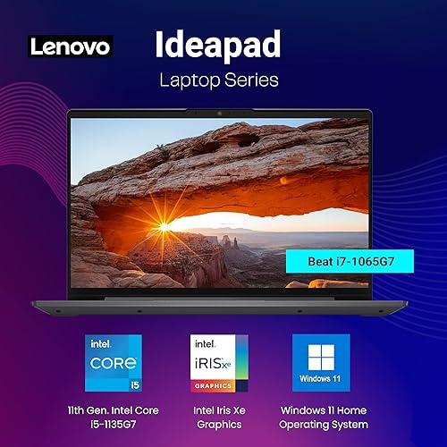 Lenovo IdeaPad 5i - Computadora portátil, pantalla táctil Full HD de 15.6 pulgadas, Intel i5-1135G7 de cuatro núcleos, memoria RAM DDR4 de 8 GB -